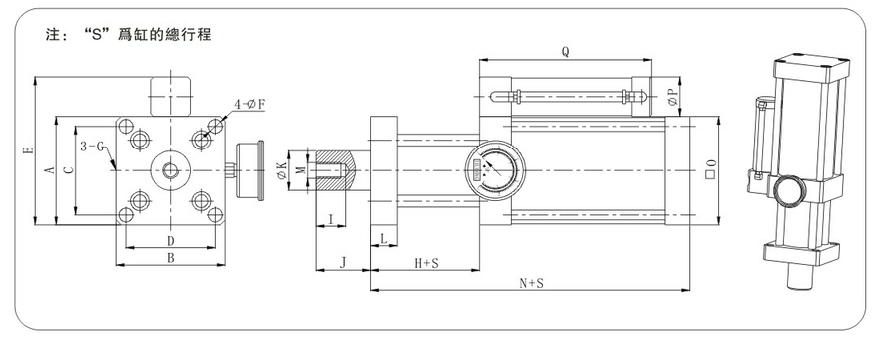 JRE直压式气液增压缸设计图
