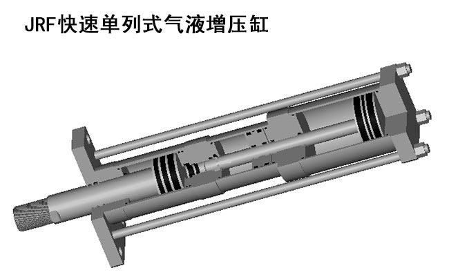 JRF快速单列式气液增压缸内部结构图