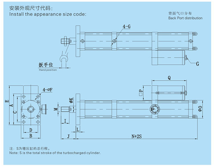 JRM快速型气液增压缸设计图